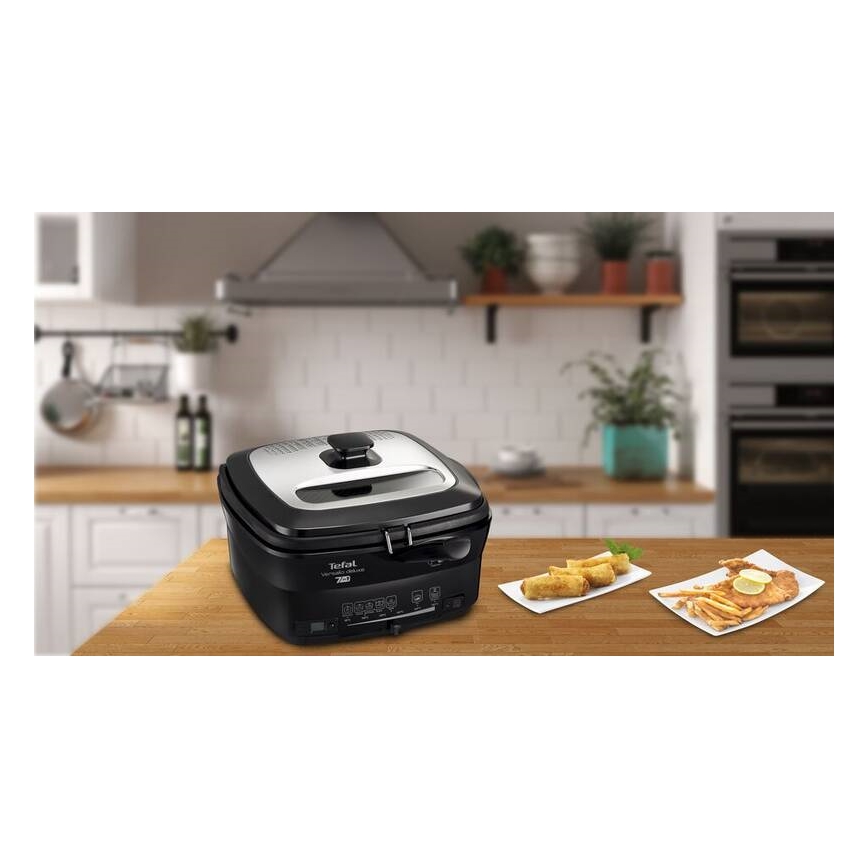 Tefal - Fritéza 2 l VERSALION DE LUXE 7v1 1600W/230V černá