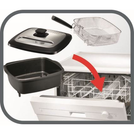 Tefal - Fritéza 2 l VERSALION DE LUXE 7v1 1600W/230V černá