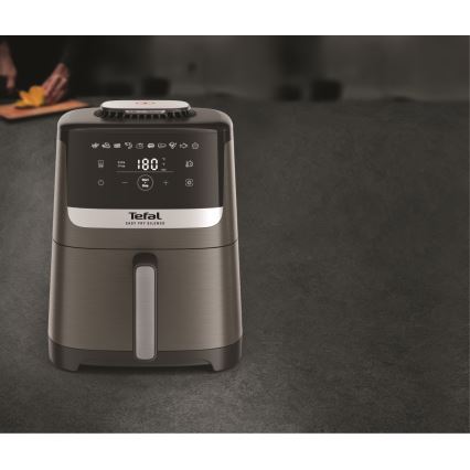 Tefal - Horkovzdušná fritéza 5 l EASY FRY SILENCE COAL 1400-1670W/230V