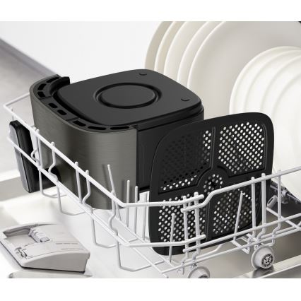 Tefal - Horkovzdušná fritéza 5 l EASY FRY SILENCE COAL 1400-1670W/230V