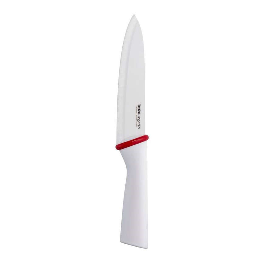 Tefal - Keramický nůž chef INGENIO 16 cm bílá/červená