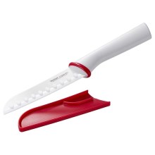 Tefal - Keramický nůž santoku INGENIO 13 cm bílá/červená