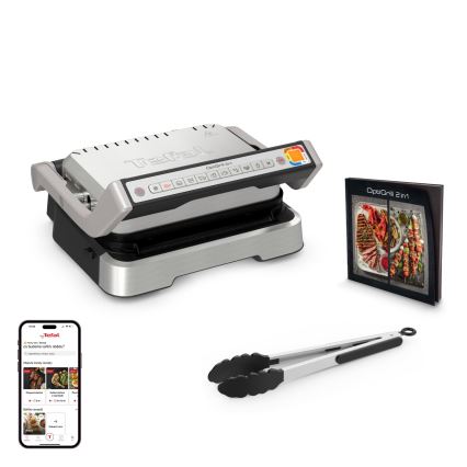Tefal - Kontaktní gril OPTIGRILL 2v1 2100W/230V nerez