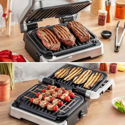 Tefal - Kontaktní gril OPTIGRILL 4v1 2100W/230V nerez