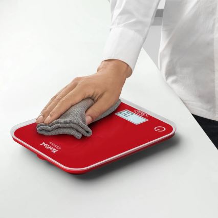 Tefal - Kuchyňská váha OPTISS 2xAAA červená