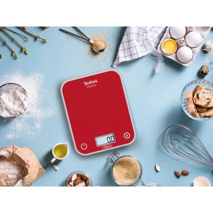 Tefal - Kuchyňská váha OPTISS 2xAAA červená
