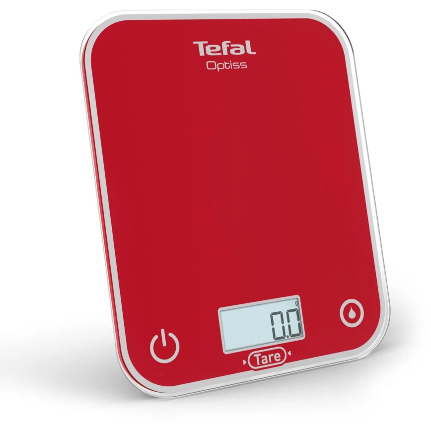 Tefal - Kuchyňská váha OPTISS 2xAAA červená