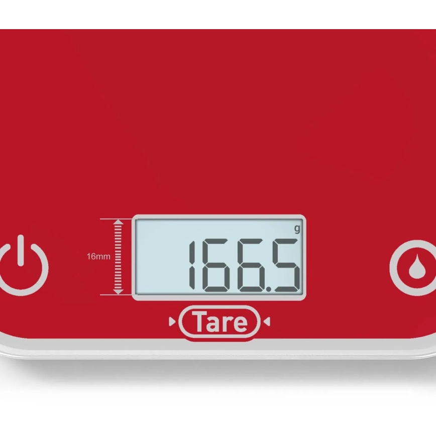 Tefal - Kuchyňská váha OPTISS 2xAAA červená