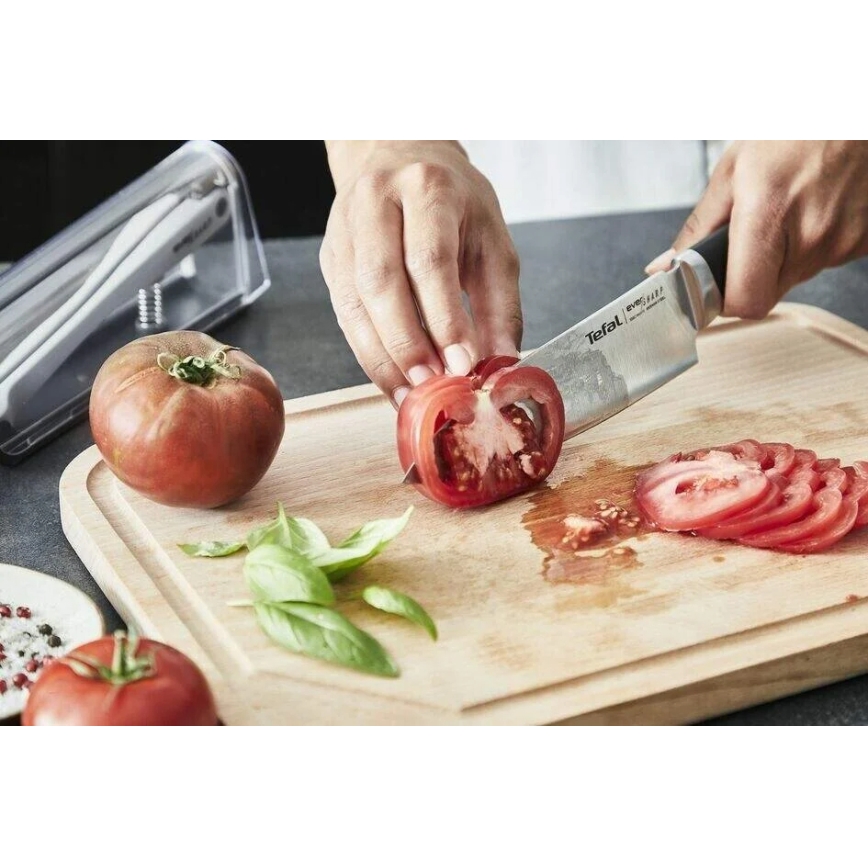 Tefal - Kuchyňský nůž EVER SHARP 16,5 cm lesklý chrom/černá