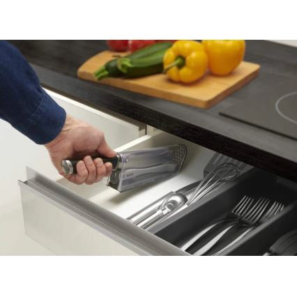 Tefal - Kuchyňský nůž EVER SHARP 16,5 cm lesklý chrom/černá