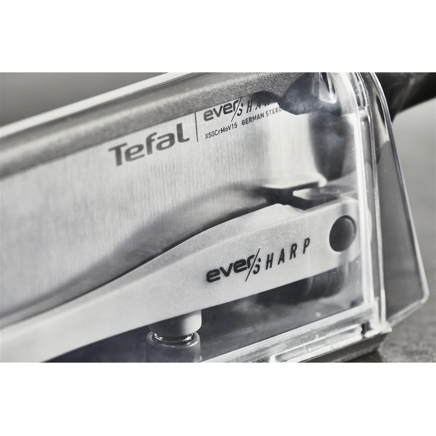 Tefal - Kuchyňský nůž EVER SHARP 16,5 cm lesklý chrom/černá