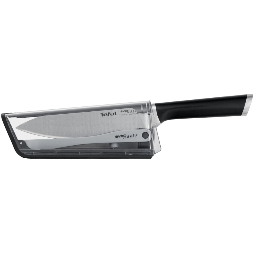 Tefal - Kuchyňský nůž EVER SHARP 16,5 cm lesklý chrom/černá