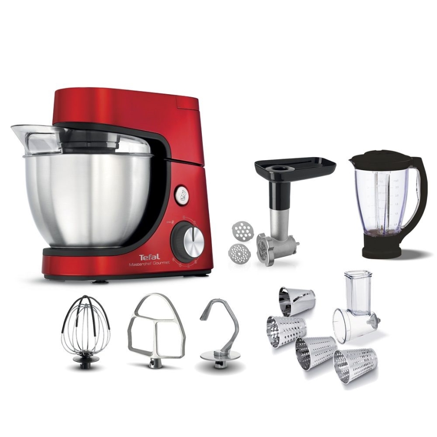Tefal - Kuchyňský robot MASTERCHEF GOURMET 1100W/230V červená