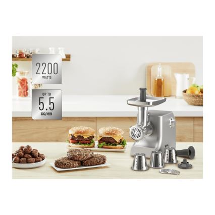 Tefal - Mlýnek na maso 8v1 2200W/230V stříbrná