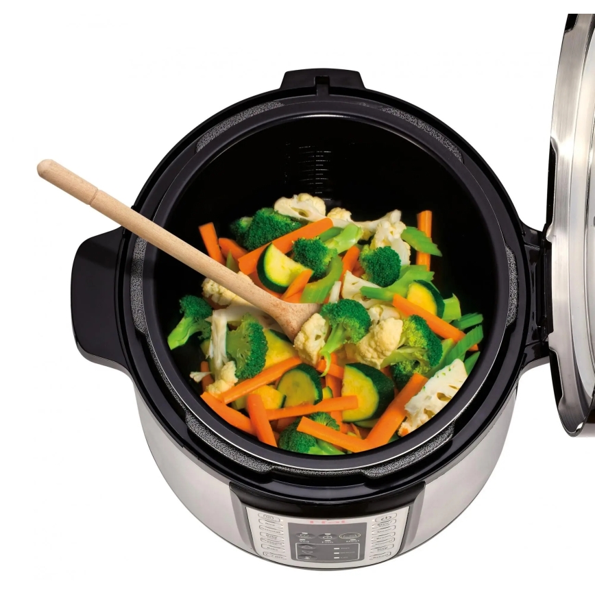 Tefal - Multifunkční elektrický tlakový hrnec ALL IN ONE POT 1100W/230V matný chrom/černá
