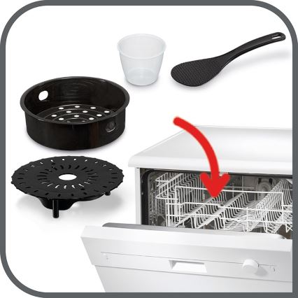 Tefal - Multifunkční elektrický tlakový hrnec ALL IN ONE POT 1100W/230V matný chrom/černá