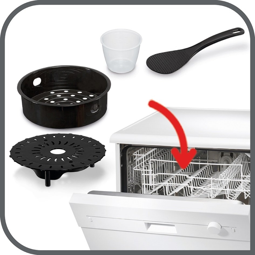 Tefal - Multifunkční elektrický tlakový hrnec ALL IN ONE POT 1100W/230V matný chrom/černá