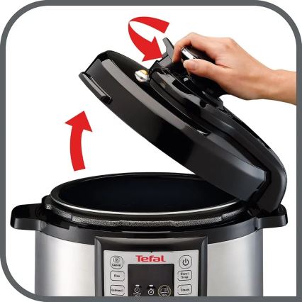 Tefal - Multifunkční elektrický tlakový hrnec ALL IN ONE POT 1100W/230V matný chrom/černá