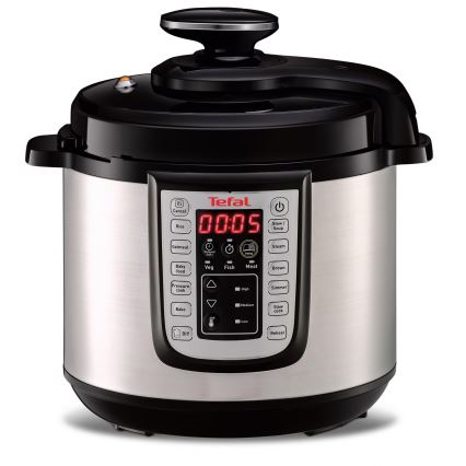 Tefal - Multifunkční elektrický tlakový hrnec ALL IN ONE POT 1100W/230V matný chrom/černá