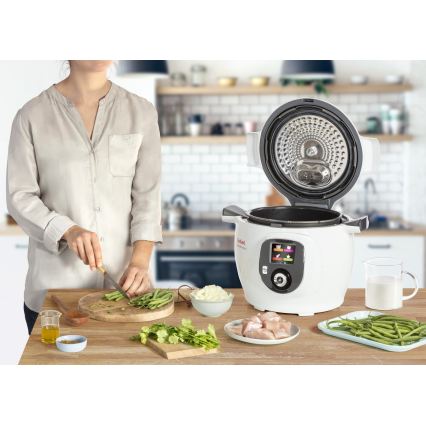 Tefal - Multifunkční elektrický hrnec 6 l 1600W/230V bílá