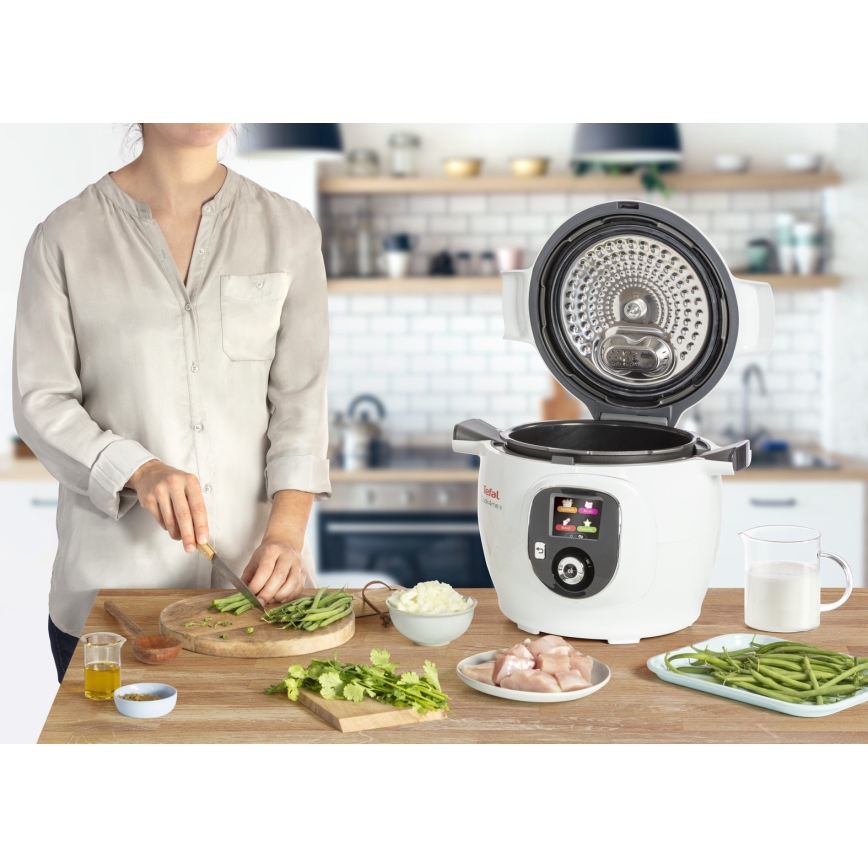 Tefal - Multifunkční elektrický hrnec 6 l 1600W/230V bílá
