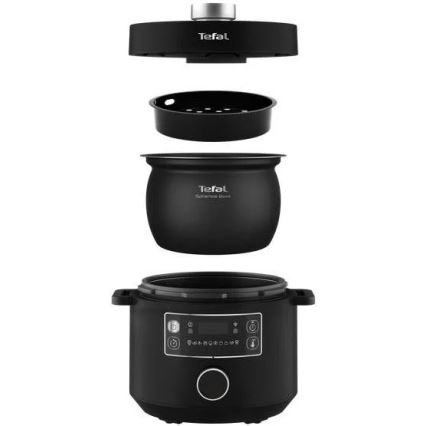 Tefal - Multifunkční elektrický hrnec TURBO CUISINE 4,8 l 1090W/230V černá