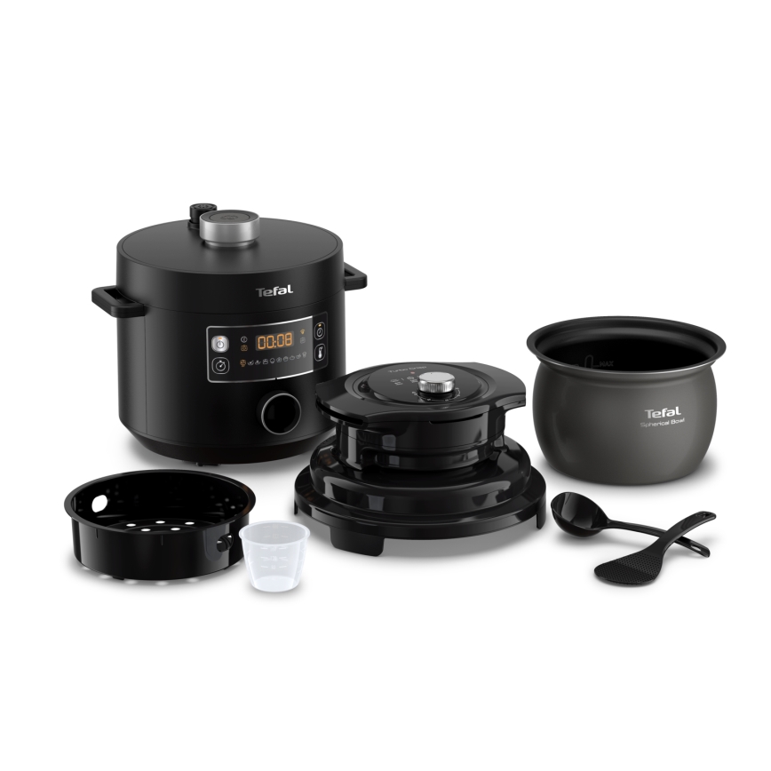 Tefal - Multifunkční elektrický tlakový hrnec 7,6 l 1200W/230V černá