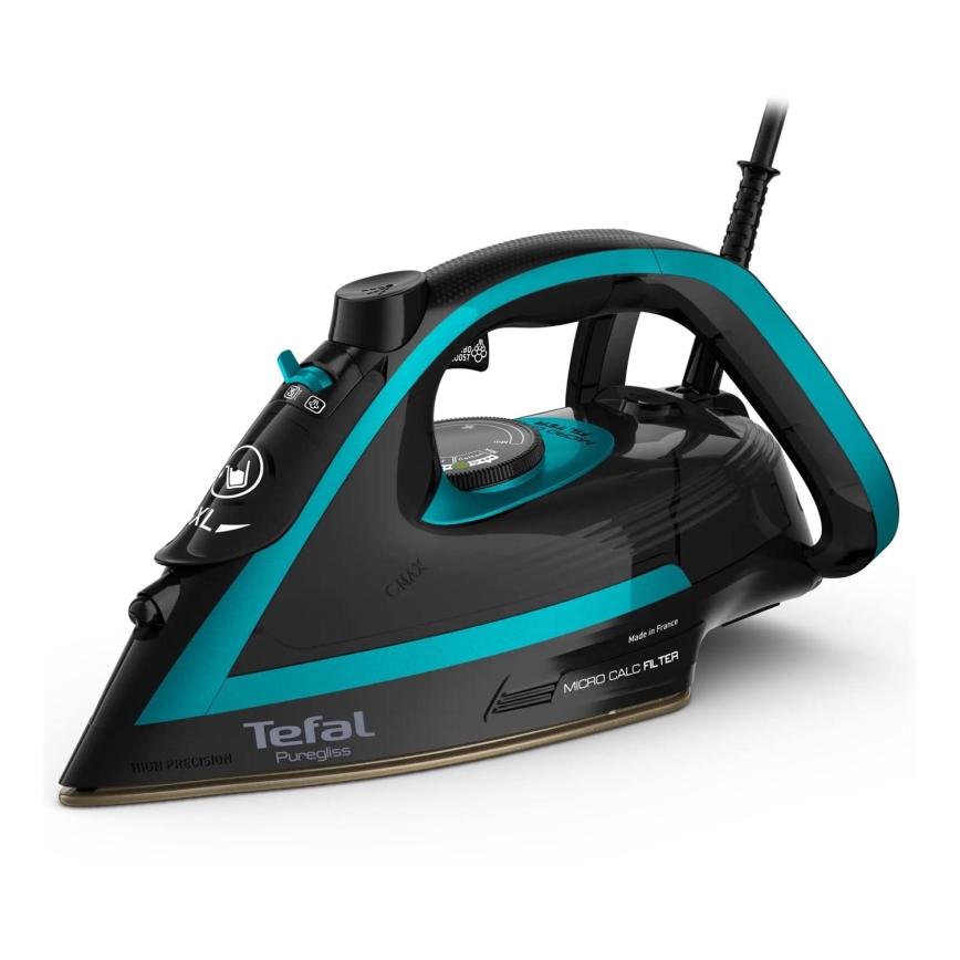 Tefal - Napařovací žehlička PUREGLISS 3000W/230V tyrkysová/černá