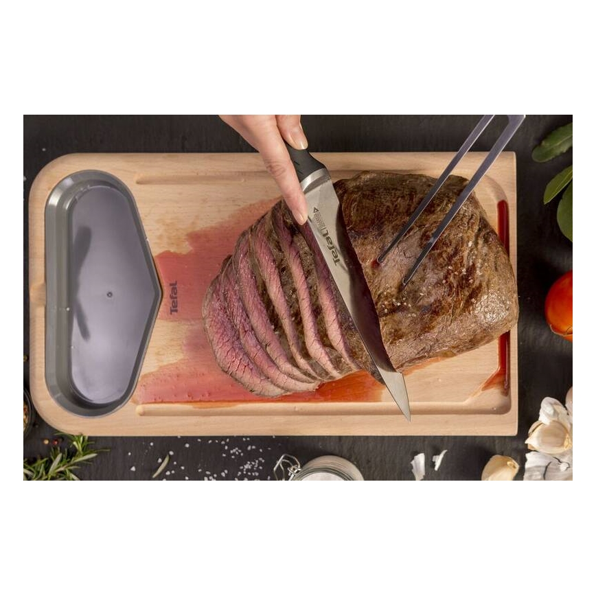 Tefal - Nerezový nůž chef ICE FORCE 20 cm lesklý chrom/černá