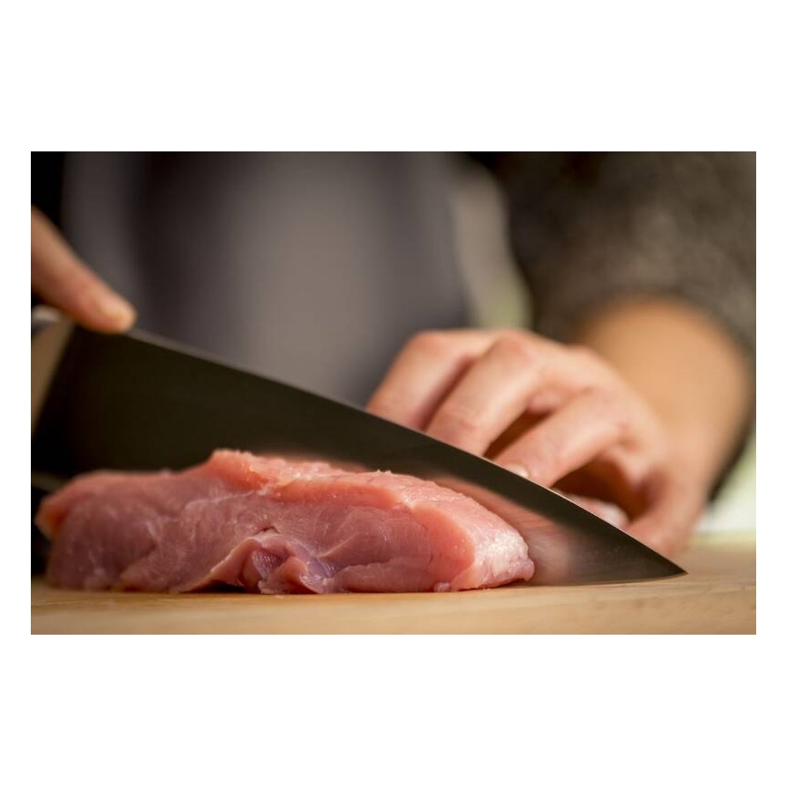 Tefal - Nerezový nůž chef ICE FORCE 20 cm lesklý chrom/černá