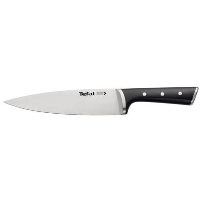 Tefal - Nerezový nůž chef ICE FORCE 20 cm lesklý chrom/černá