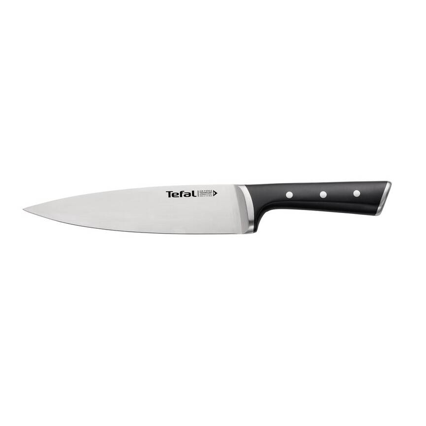 Tefal - Nerezový nůž chef ICE FORCE 20 cm lesklý chrom/černá