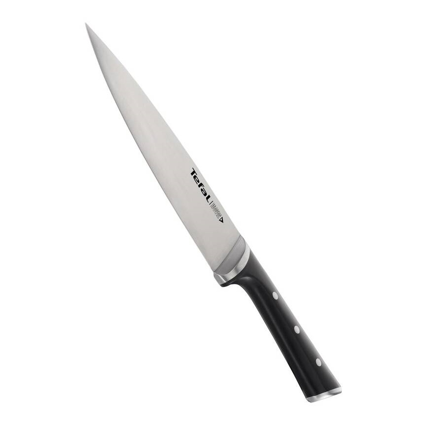 Tefal - Nerezový nůž chef ICE FORCE 20 cm lesklý chrom/černá