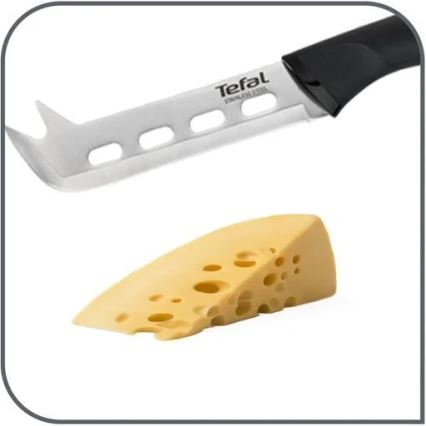 Tefal - Nerezový nůž na sýr COMFORT 12 cm lesklý chrom/černá