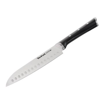 Tefal - Nerezový nůž santoku ICE FORCE 18 cm lesklý chrom/černá