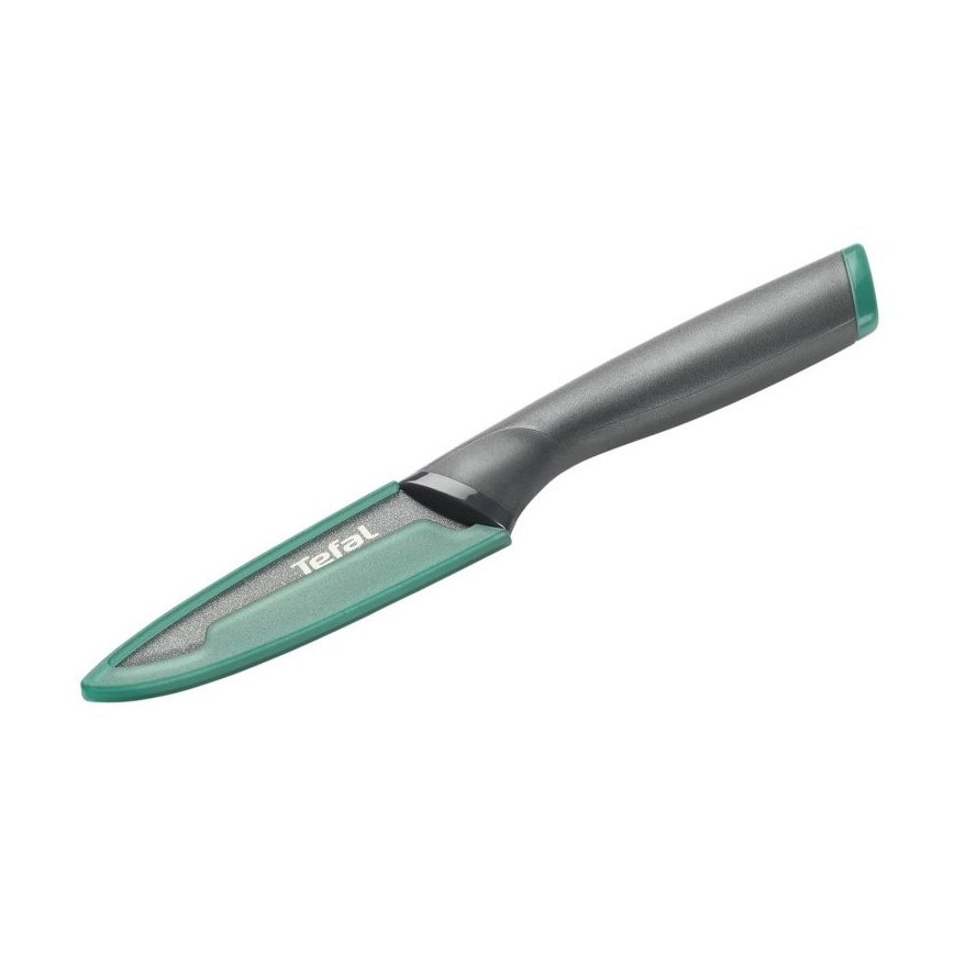 Tefal - Nerezový nůž vykrajovací FRESH KITCHEN 9 cm šedá/zelená