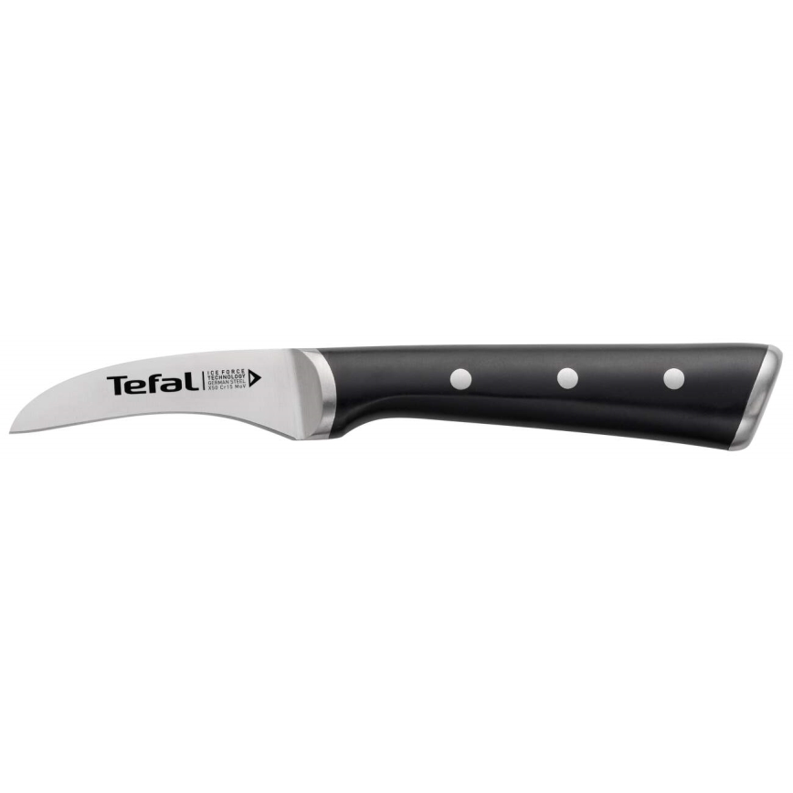 Tefal - Nerezový nůž vykrajovací ICE FORCE 7 cm lesklý chrom/černá