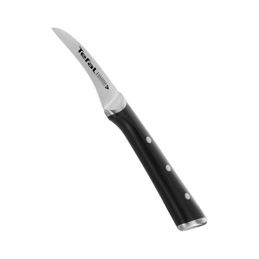 Tefal - Nerezový nůž vykrajovací ICE FORCE 7 cm lesklý chrom/černá