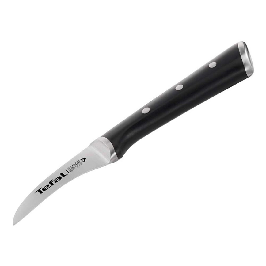 Tefal - Nerezový nůž vykrajovací ICE FORCE 7 cm lesklý chrom/černá