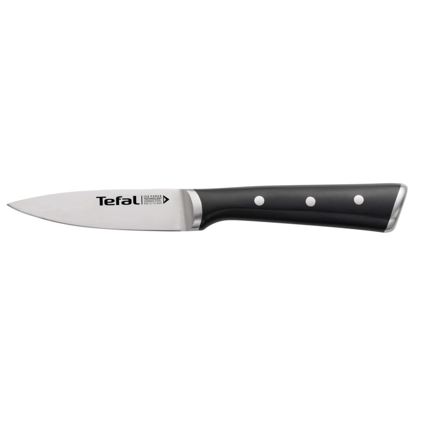 Tefal - Nerezový nůž vykrajovací ICE FORCE 9 cm lesklý chrom/černá