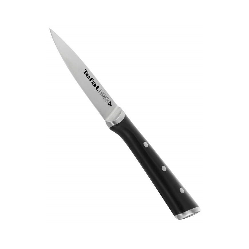 Tefal - Nerezový nůž vykrajovací ICE FORCE 9 cm lesklý chrom/černá