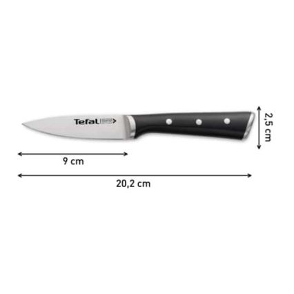 Tefal - Nerezový nůž vykrajovací ICE FORCE 9 cm lesklý chrom/černá