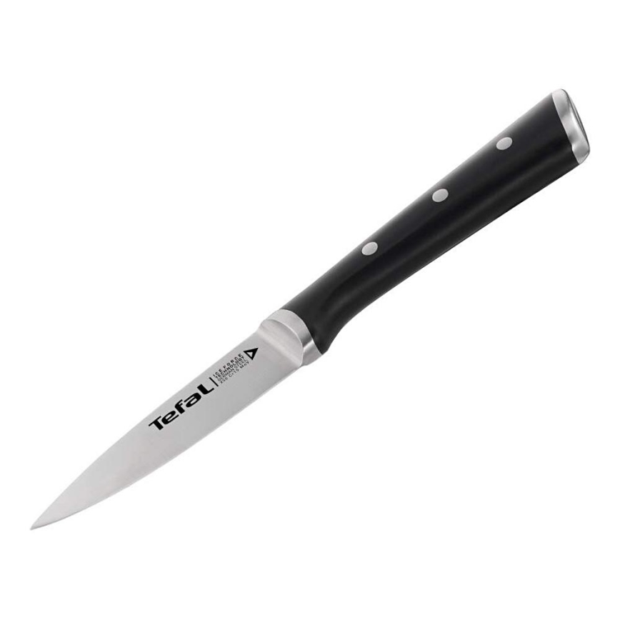Tefal - Nerezový nůž vykrajovací ICE FORCE 9 cm lesklý chrom/černá