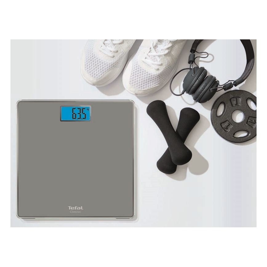 Tefal - Osobní váha CLASSIC 2xAAA šedá
