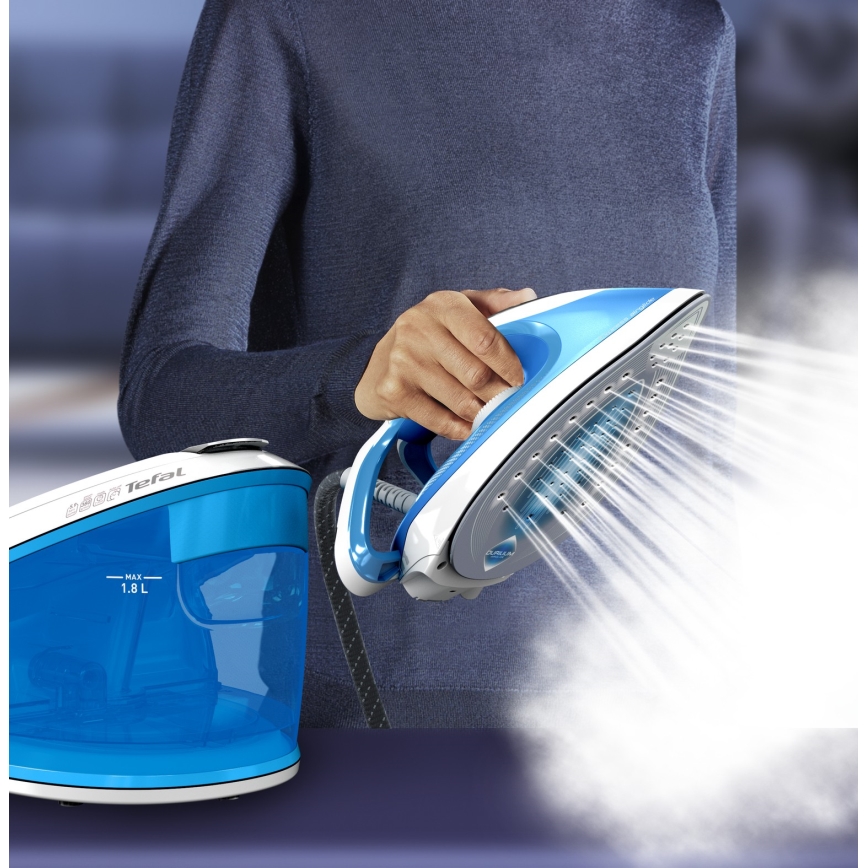 Tefal - Parní generátor EXPRESS AIRGLIDE 2800W/230V modrá
