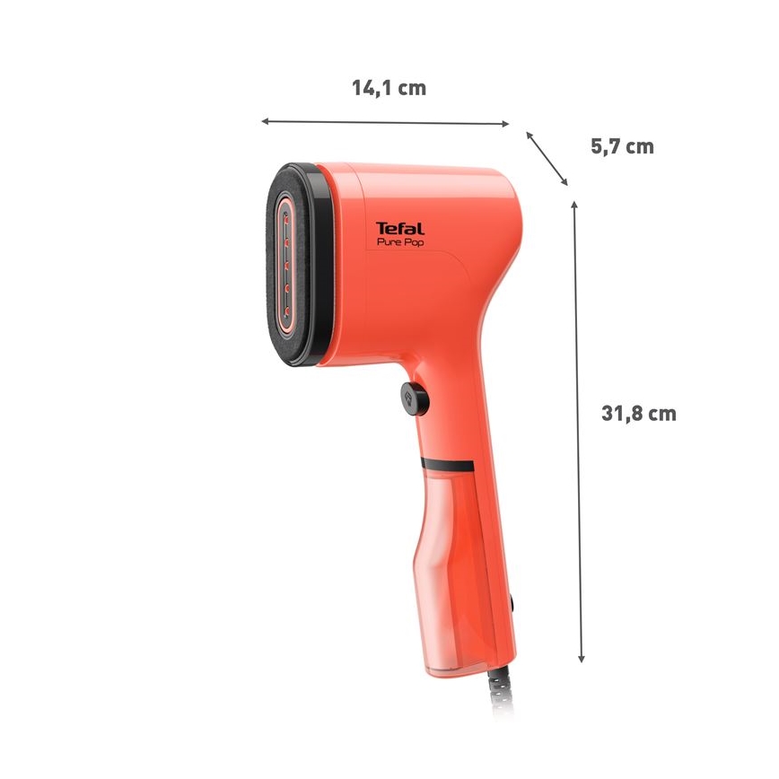Tefal - Ruční napařovač oděvů PURE POP 1300W/230V červená