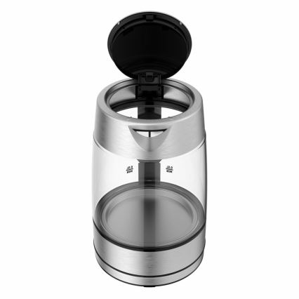 Tefal - Rychlovarná konvice GLASS 1,7 l  2200W/230V matný chrom