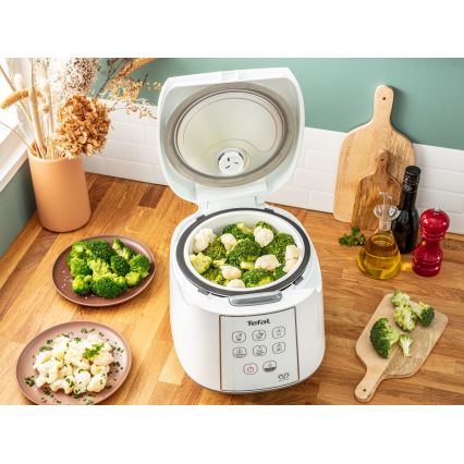 Tefal - Rýžovar 8v1 EASY COOK 750W/230V 5 l bílá