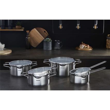 Tefal - Sada hrnců 10 ks NORDICA nerez