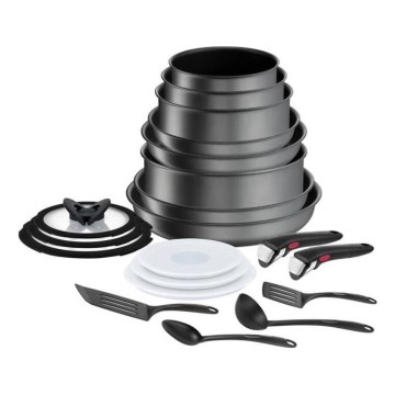 Tefal - Sada nádobí 20 ks INGENIO DAILY CHEF ON černá
